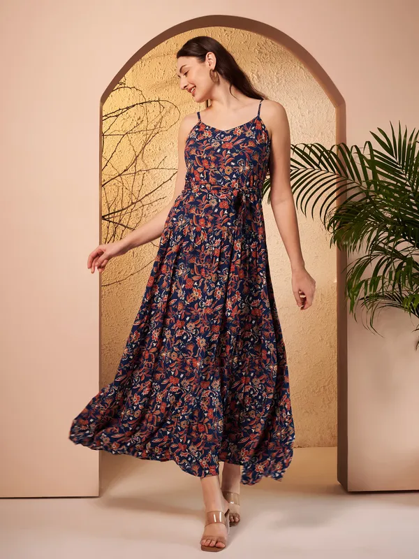 Navy_Floral_Print_Maxi_Dress_For_Women