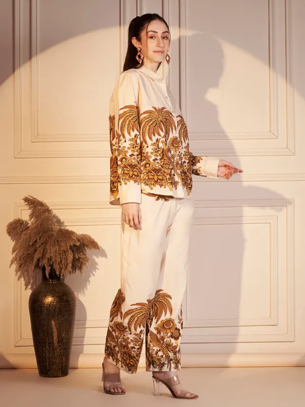 Cream_Printed_Co-Ord_Set_For_Women