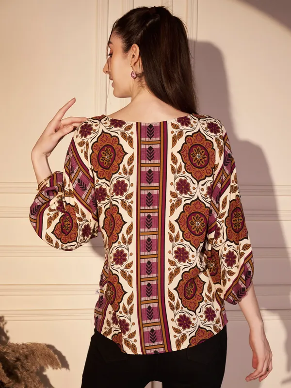 Multicolor_Printed_Relaxed_Fit_Top_For_Women