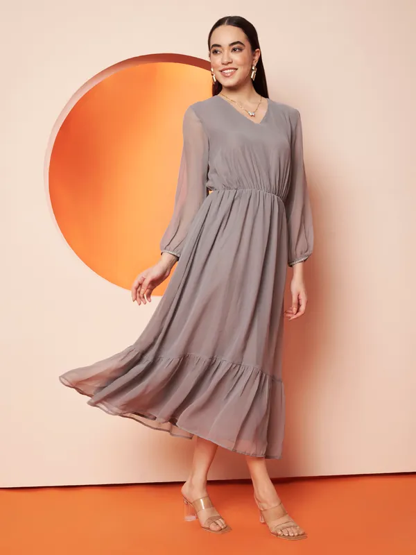 Grey_Georgette_Fit_And_Flare_Dress_For_Women