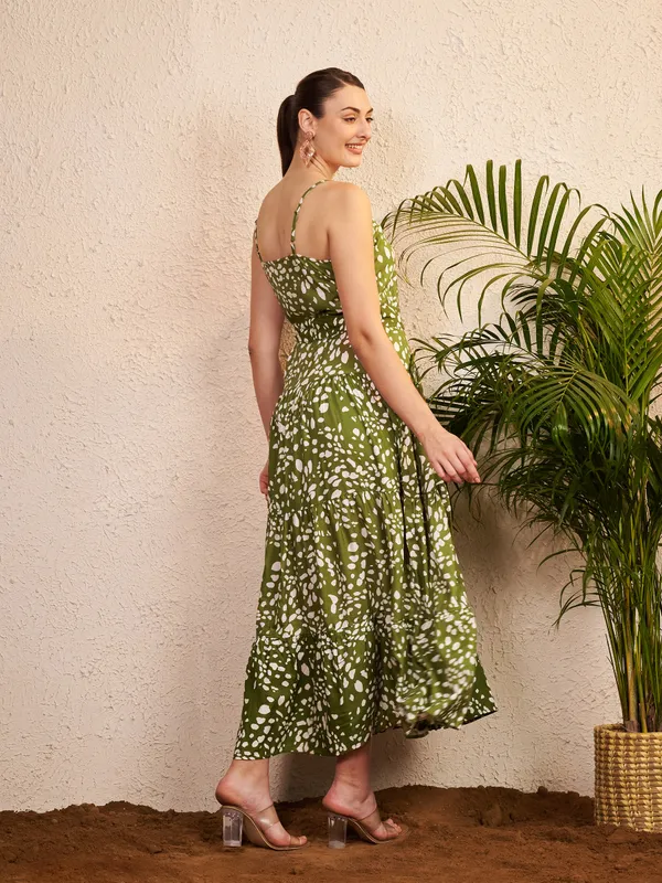 Green_Printed_Fit_And_Flare_Dress_For_Women