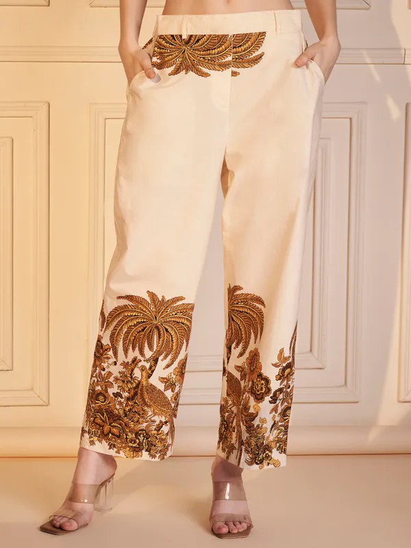 Cream_Printed_Co-Ord_Set_For_Women