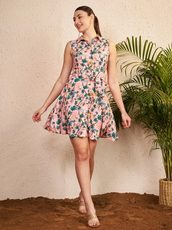Pink_Floral_Fit_And_Flare_Dress_For_Women