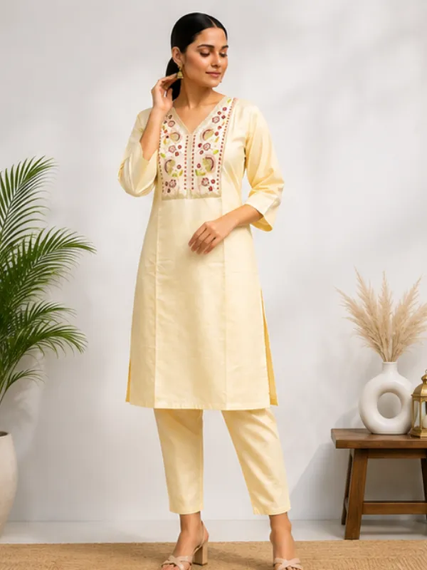 Cream_Embroidered_Straight_Kurta_Set_for_Women