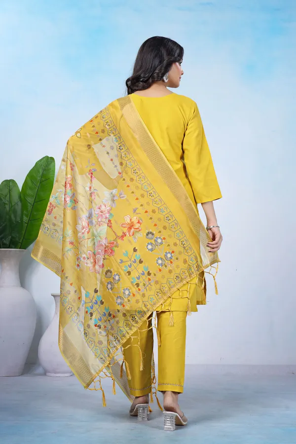 Yellow_Embroidered_Straight_Kurta_Set_For_Women
