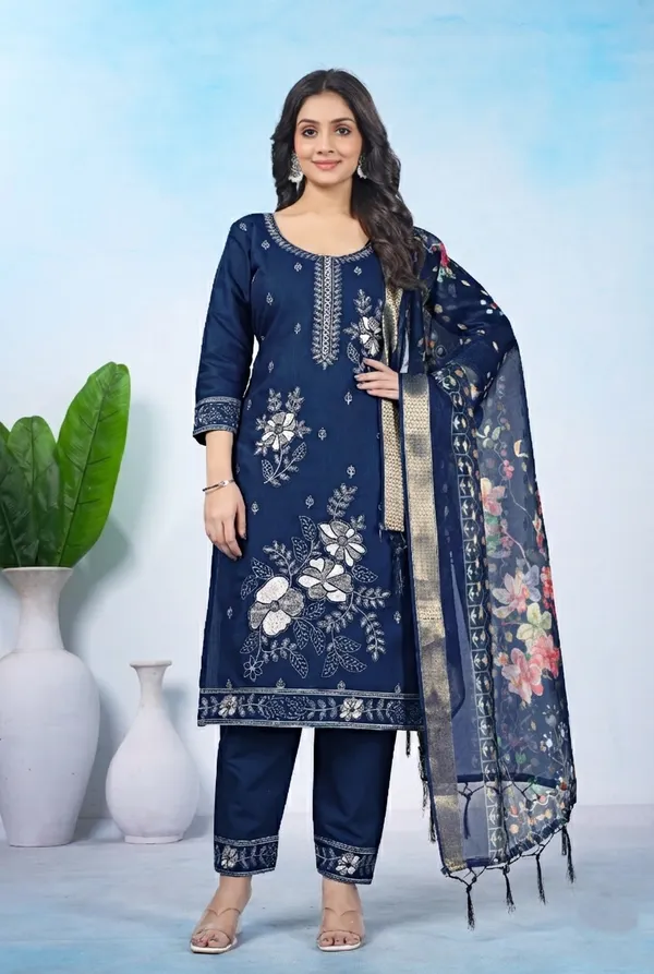 Navy_Blue_Straight_Fit_Kurta_Set_For_Women