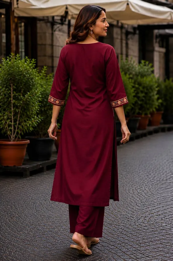 Maroon_Straight_Kurta_Set_for_Women