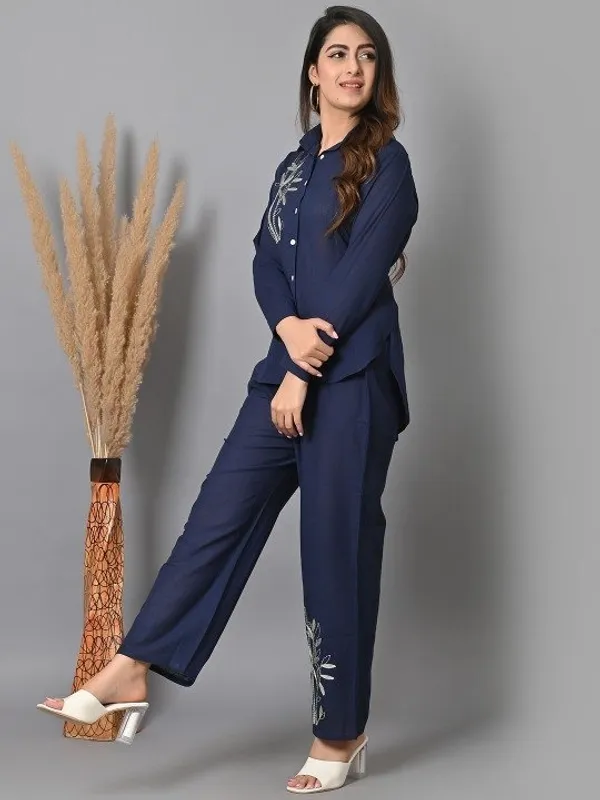 Navy_Embroidered_Relaxed_Fit_Co_Ord_Set_For_Women
