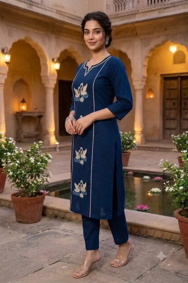 Navy_Blue_Embroidered_Kurta_Set_for_Women