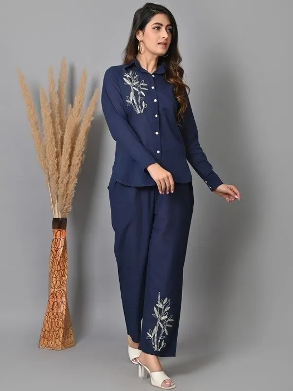 Navy_Embroidered_Relaxed_Fit_Co_Ord_Set_For_Women