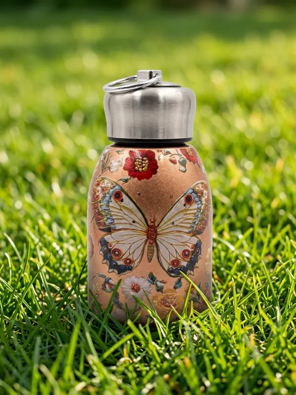 Stainless_Steel_Floral_Butterfly_Print_Water_Bottle