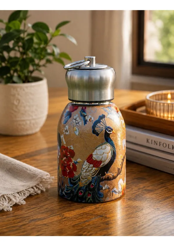 Stainless_Steel_Peacock_Pattern_Water_Bottle
