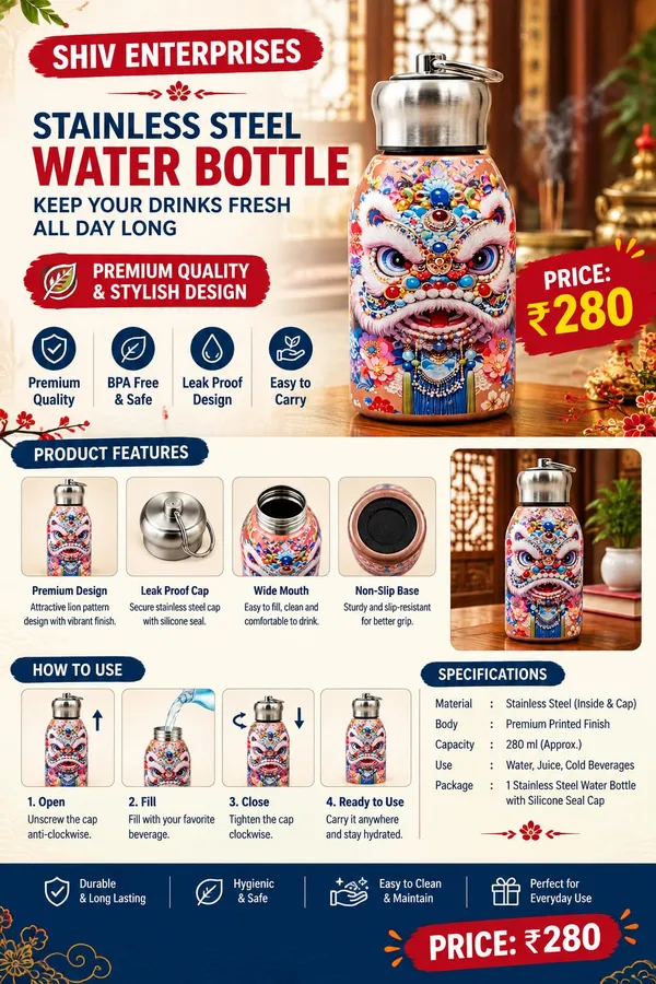 Stainless_Steel_Chinese_Lion_Dance_Print_Water_Bottle
