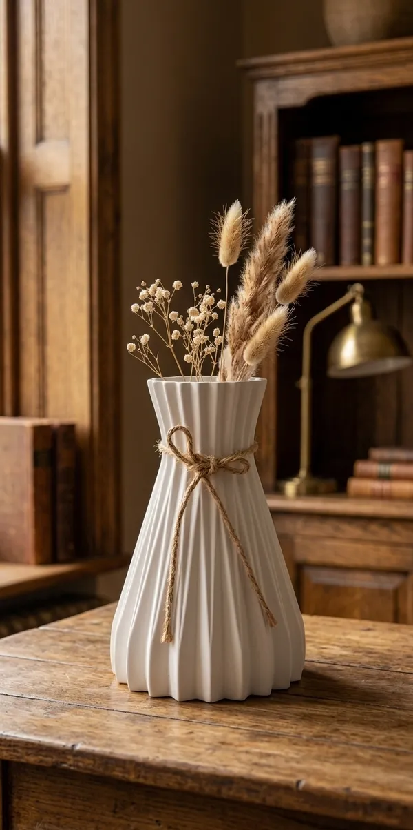 White_Plastic_Decorative_Flower_Vase_Pack_Of_3