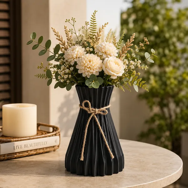 Black_Plastic_Decorative_Vase_Pack_Of_3