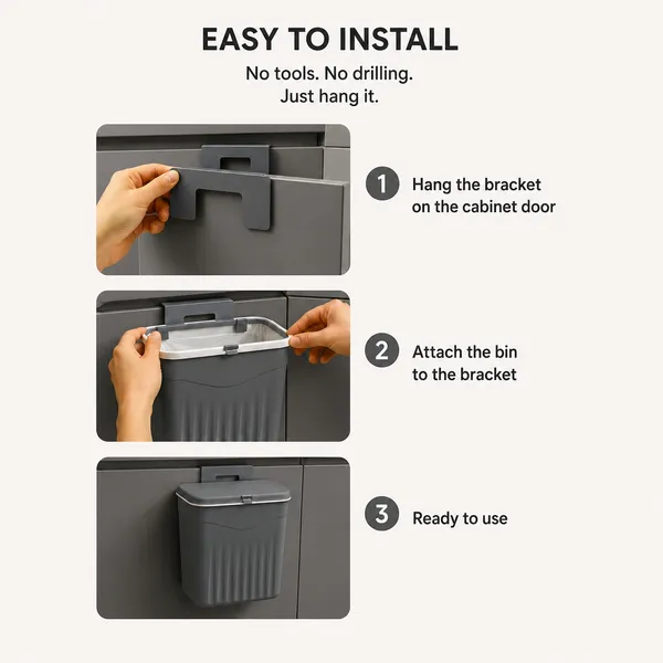 Grey_Plastic_Wall_Mounted_Kitchen_Dustbin
