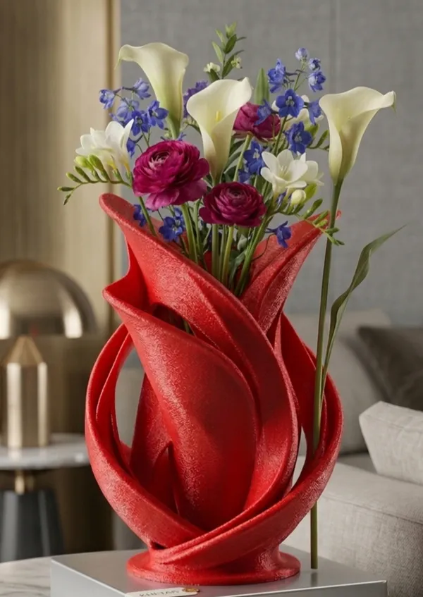 Red_Plastic_Decorative_Vase
