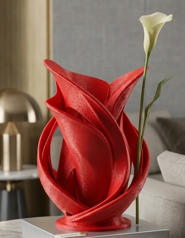 Red_Plastic_Decorative_Vase