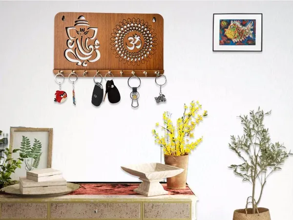 Ganesha_Om_Chakra_Key_Holder_For_Home_Decor_Items_Stylish_Key_Hanger_Wall_Mounted_Decoration_Handicraft_Key_Chain_Stand_Wooden_Keychain_Hangers_For_Office_Wood_Keys_Organizer