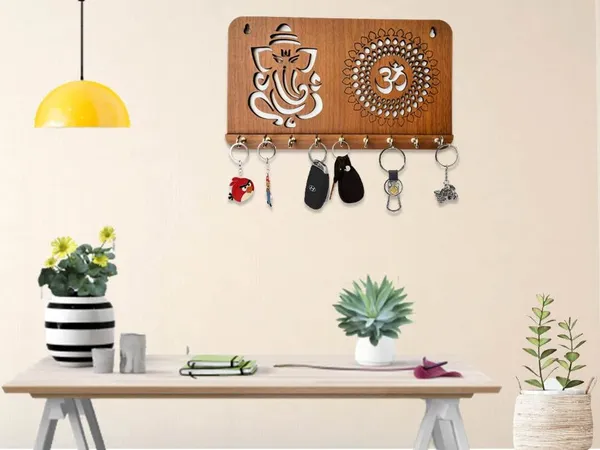 Ganesha_Om_Chakra_Key_Holder_For_Home_Decor_Items_Stylish_Key_Hanger_Wall_Mounted_Decoration_Handicraft_Key_Chain_Stand_Wooden_Keychain_Hangers_For_Office_Wood_Keys_Organizer