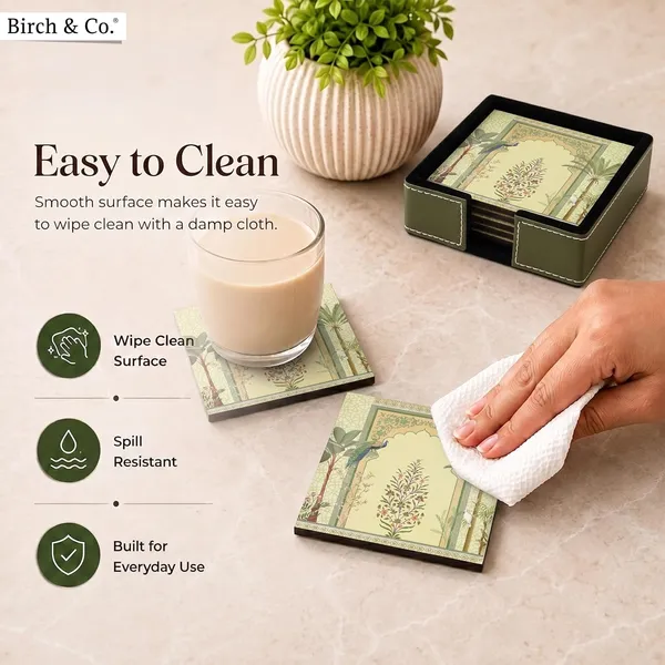 Birch_Co_Leather_Coasters_Tea_Coaster_Dining_Table_Decor_Accessories_Coster_Set_For_Dining_Table_For_Hot_Pots_Coasters_For_Cups_Set_Of_6_Durable_And_Long_Lasting_Premium_Finish_Peacock