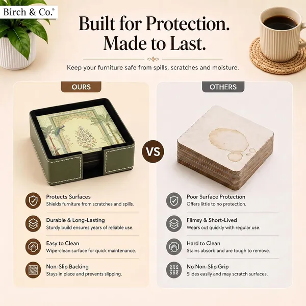 Birch_Co_Leather_Coasters_Tea_Coaster_Dining_Table_Decor_Accessories_Coster_Set_For_Dining_Table_For_Hot_Pots_Coasters_For_Cups_Set_Of_6_Durable_And_Long_Lasting_Premium_Finish_Peacock