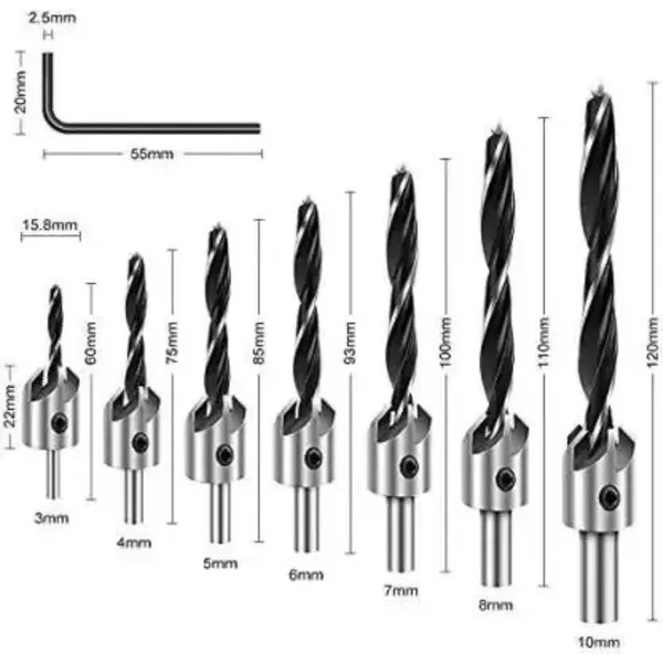 Countersink_Drill_Bit_Set_3mm_To_10mm_7pc_Point_Woodworking_Bit_Set_Special_Wooden_Chamber_Tool_For_Drilling_Screw_With_Head_Counter_On_Wood_Set