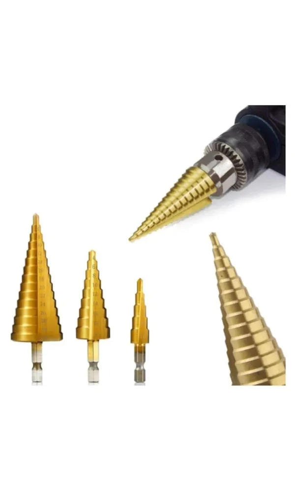 3x_Large_Hss_Titanium_Step_Drill_Bit_Combo_Of_3_Piece_4_12mm_4_20mm_4_32mm_Hss_Hex_Shank_Pagoda_Drill_For_Carbon_Steel_Sheet_Iron