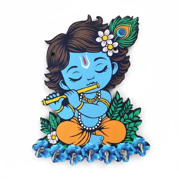 Baby_Krishna_Key_Holder_Wooden_Wall_Mount_7_Hooks_Organizer_Decorative_Key_Hanger_For_Home_Office_Entryway_Blue