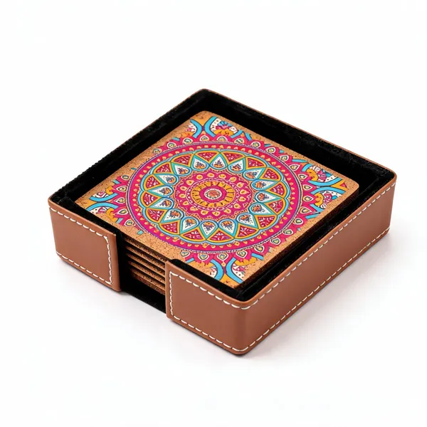 Cork_Pink_Bloom_Printed_Coaster_Set_Of_6