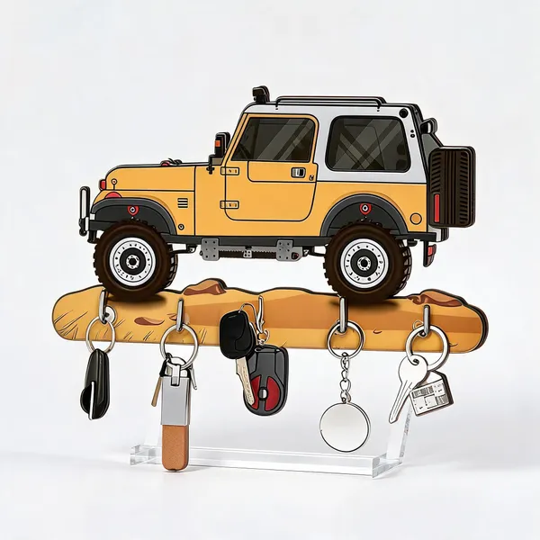 Engineered_Wood_Mahindra_Thar_UV_Printed_Key_Holder_-_Pack_of_2