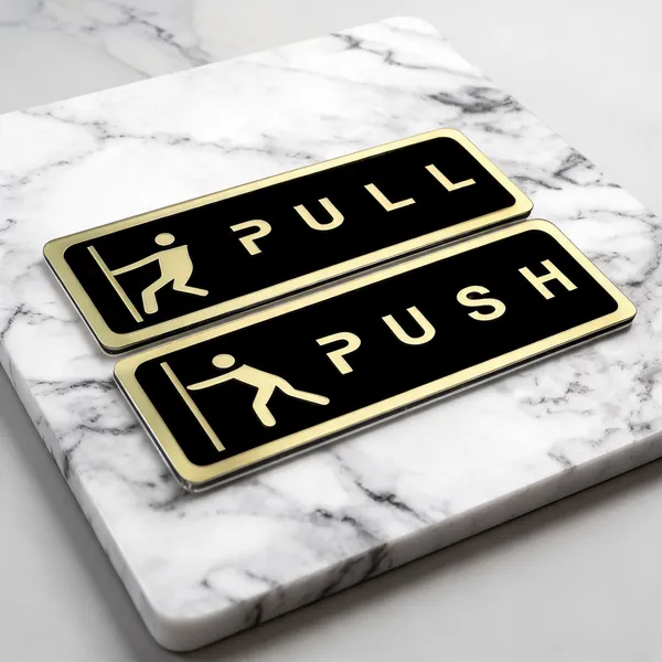 Acrylic_Black_Gold_Push_Pull_Door_Signage_Sticker
