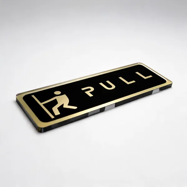 Acrylic_Black_Gold_Push_Pull_Door_Signage_Sticker