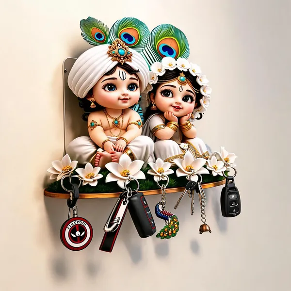 Wood_Devotional_Radha_Krishna_Wall_Key_Holder_-_Pack_of_2