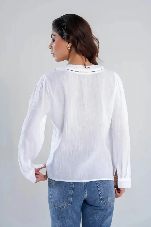 White_Textured_Cotton_Long_Sleeve_Shirt_with_Embroidered_Neckline