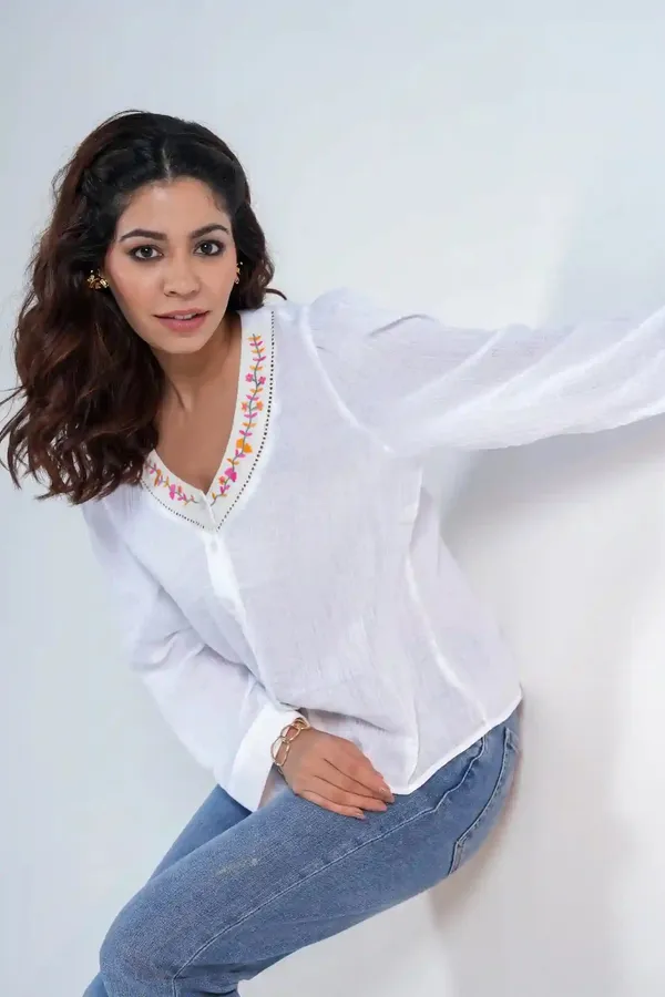 White_Textured_Cotton_Long_Sleeve_Shirt_with_Embroidered_Neckline