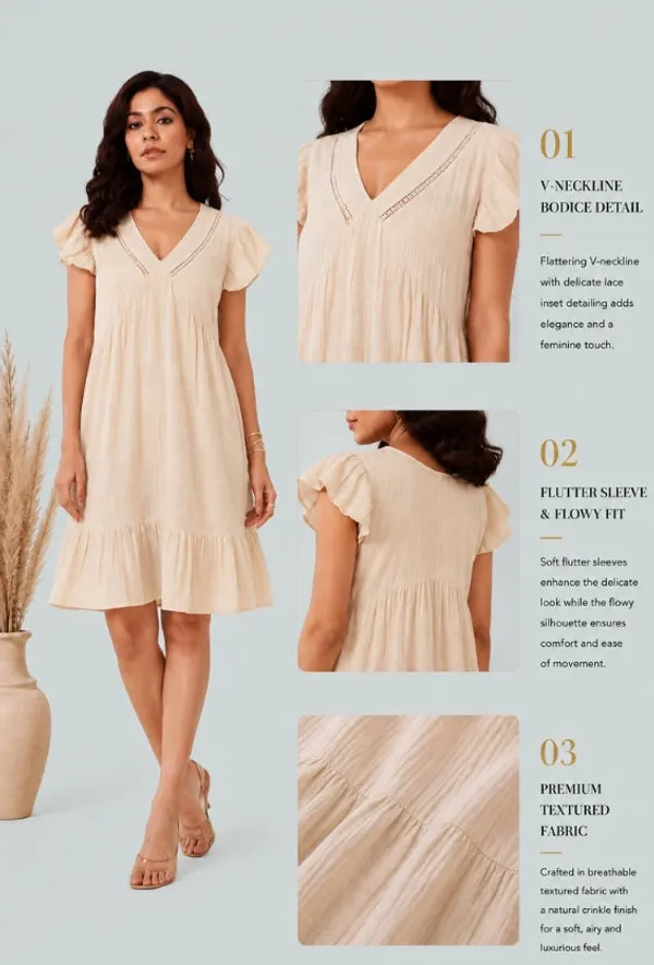 Beige_Cotton_Lace_Insert_Ruffle_Sleeves_&_Hem_Dress