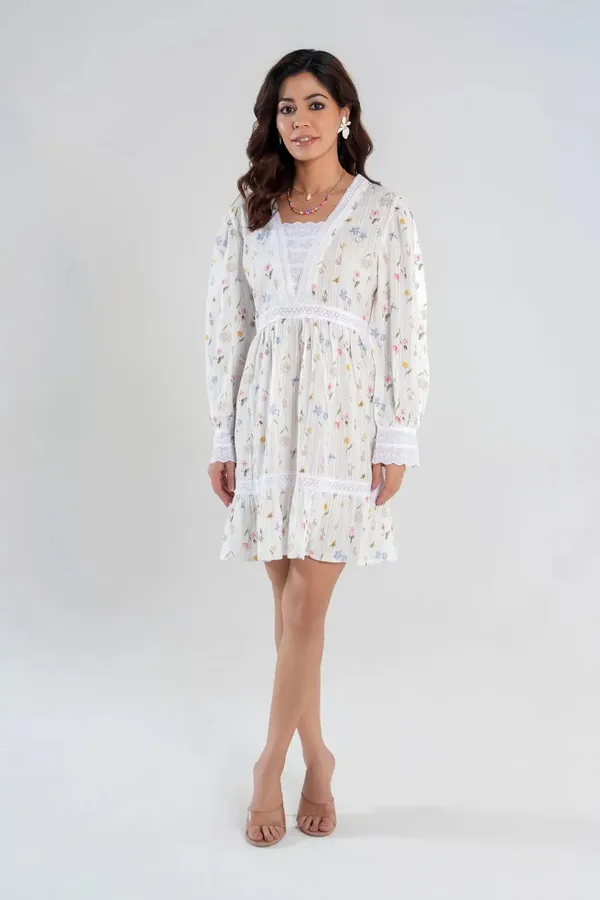 White_Floral_Lace_Insert_Long_Sleeve_Dress