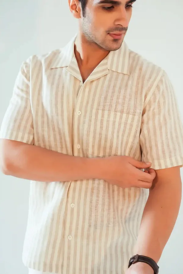 Beige_Striped_Linen_Blend_Oversized_Shirt