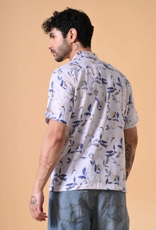 White_&_Blue_Leaf_Print_Oversized_Summer_Shirt