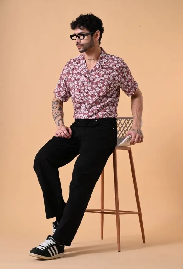 Rust_Bloom_Regular_Fit_Shirt