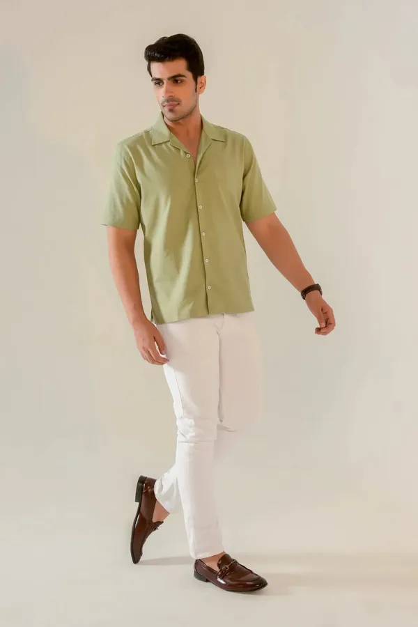 Men's_Seafoam_Green_Cuban_Collar_Regular_Fit_Shirt