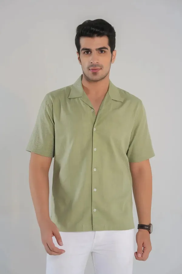 Men's_Seafoam_Green_Cuban_Collar_Regular_Fit_Shirt