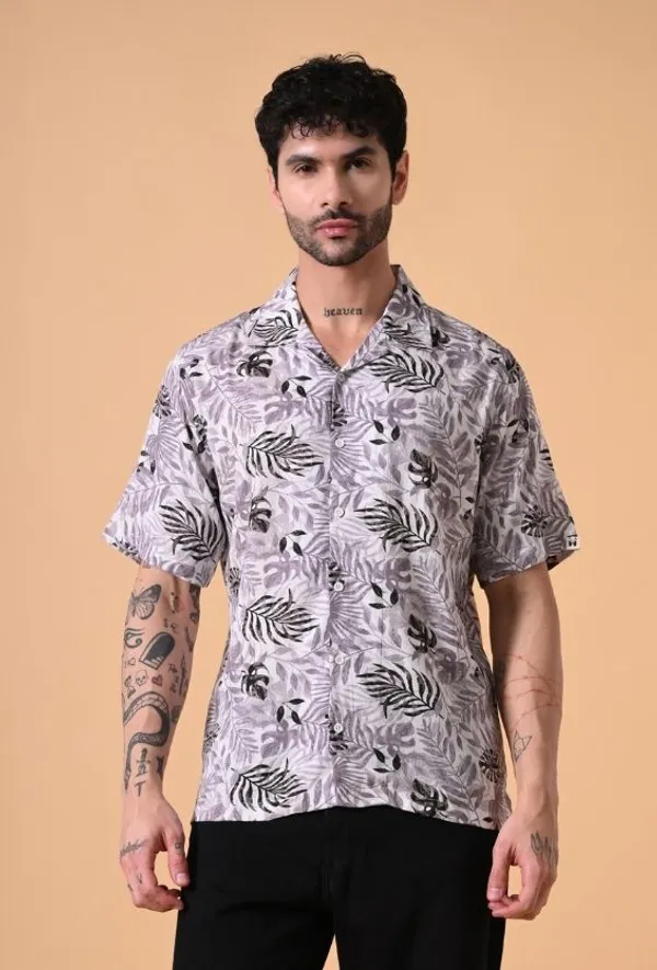 Men's_Tropical_Leaf_Print_Regular_Fit_Casual_Wear_Shirt