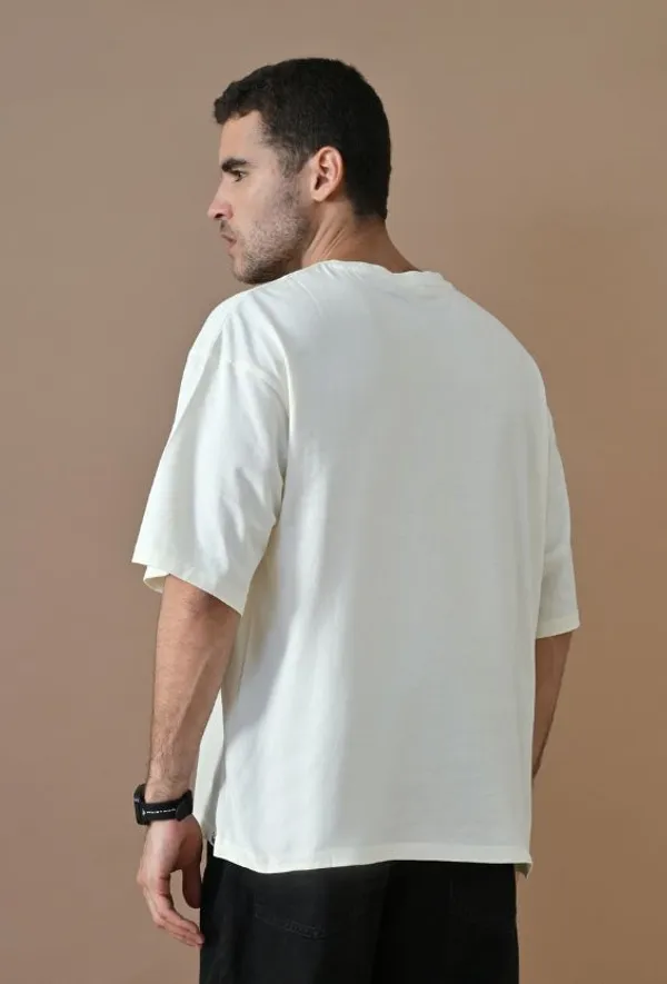 White_Graphic_Sunflower_Puff_Print_Oversized_Tee