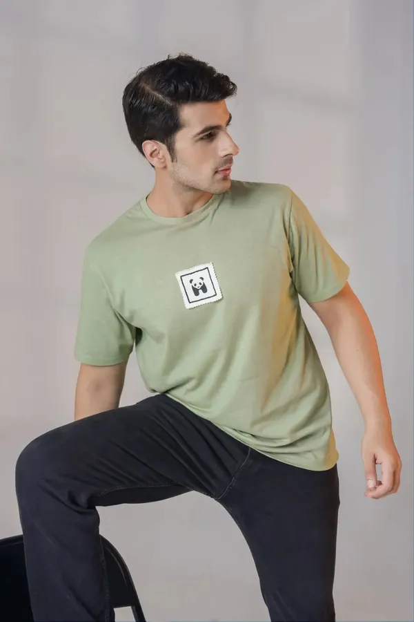 Olive_Green_Casual_Tee_with_Minimal_Panda_Patch