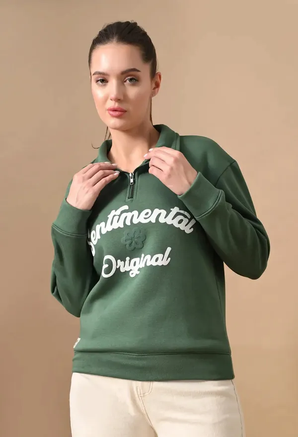 Dark_Green_Puff_Print_Henley_Neck_Sweatshirt