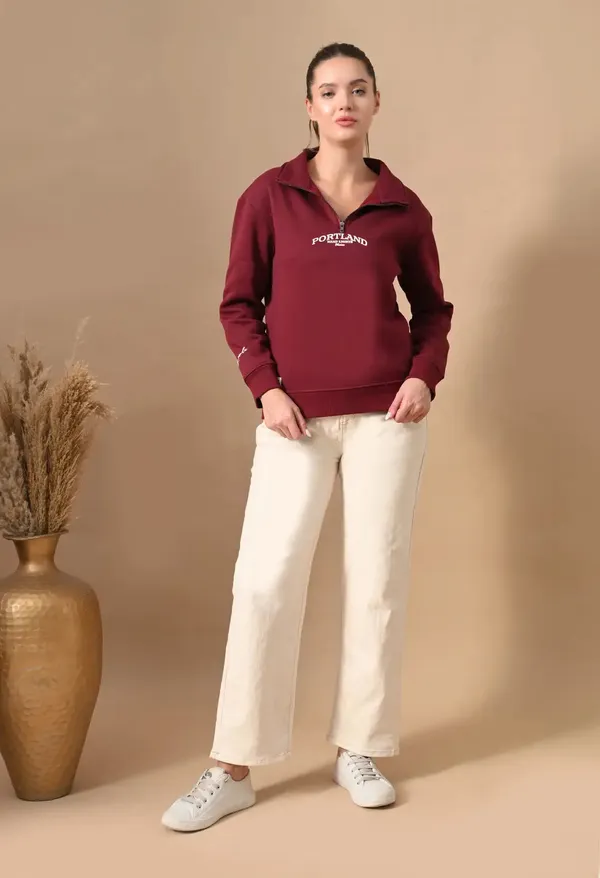 Deep_Red_Henley_Neck_Sweatshirts