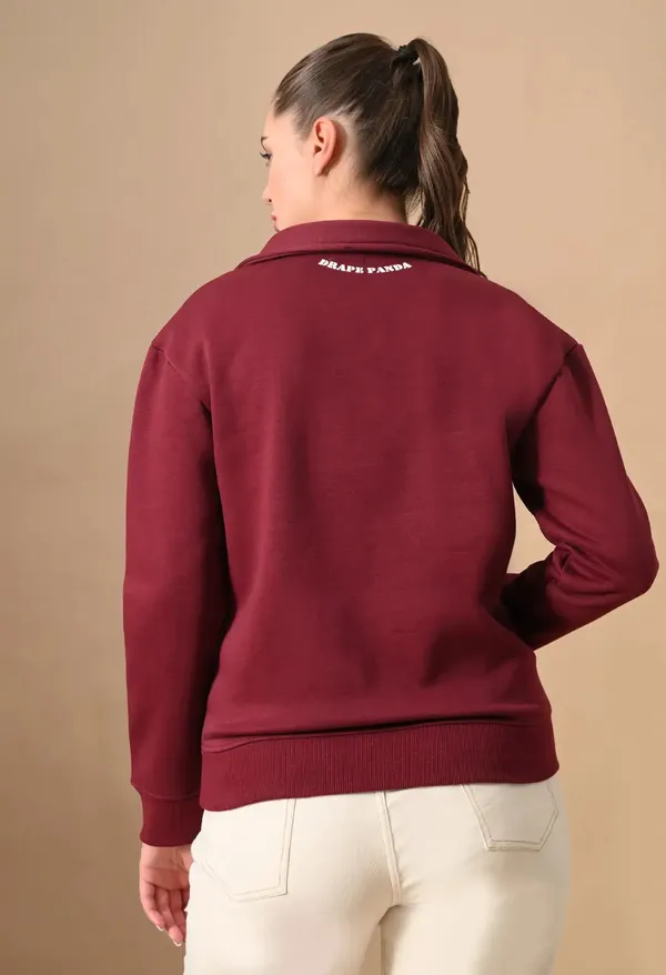 Deep_Red_Henley_Neck_Sweatshirts