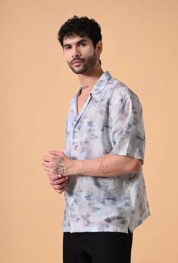 Ash_Blue_Abstract_Wash_Oversized_Summer_Shirt_For_Men